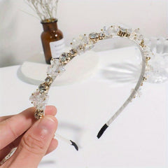 Baroque Rhinestone Beaded Headband Crystal Headdress Hair Band