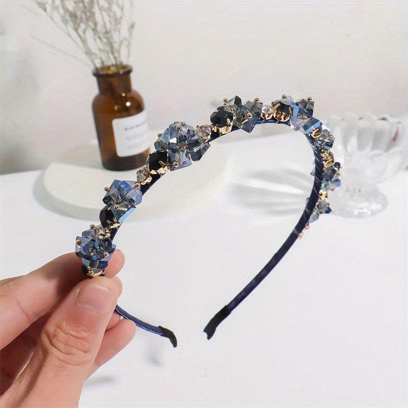 Baroque Rhinestone Beaded Headband Crystal Headdress Hair Band
