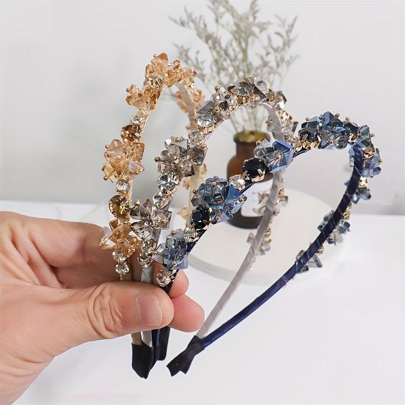 Baroque Rhinestone Beaded Headband Crystal Headdress Hair Band