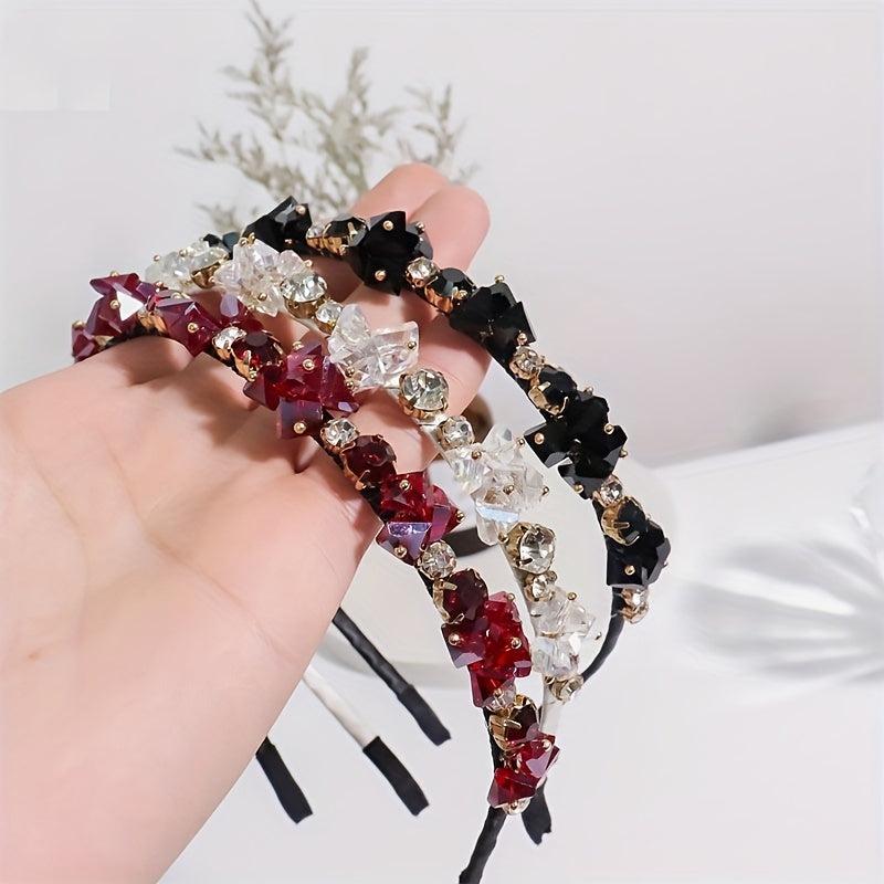 Baroque Rhinestone Beaded Headband Crystal Headdress Hair Band