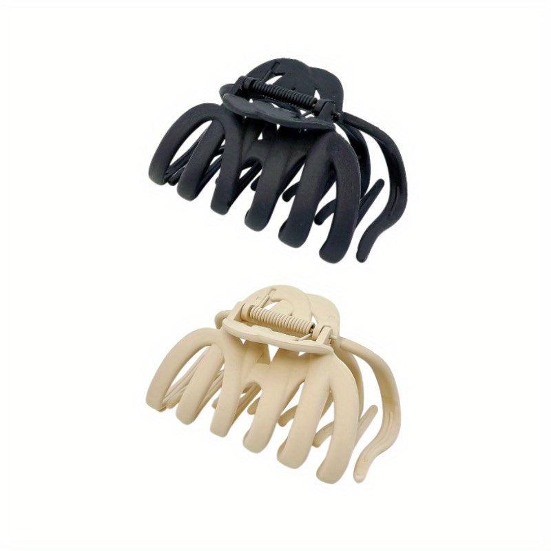 2pcs Large Frosted Hair Claw Non-slip Hair Accessories