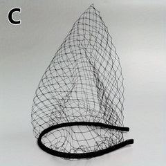 Vintage Bridal Short Veil 1920s Flapper Fascinator Mesh Single Layered Birdcage