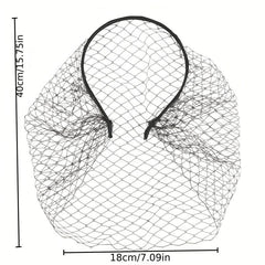 Vintage Bridal Short Veil 1920s Flapper Fascinator Mesh Single Layered Birdcage