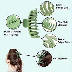 6pcs Large Hair Claw For Thick Curly Hair