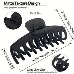 6pcs Large Hair Claw For Thick Curly Hair