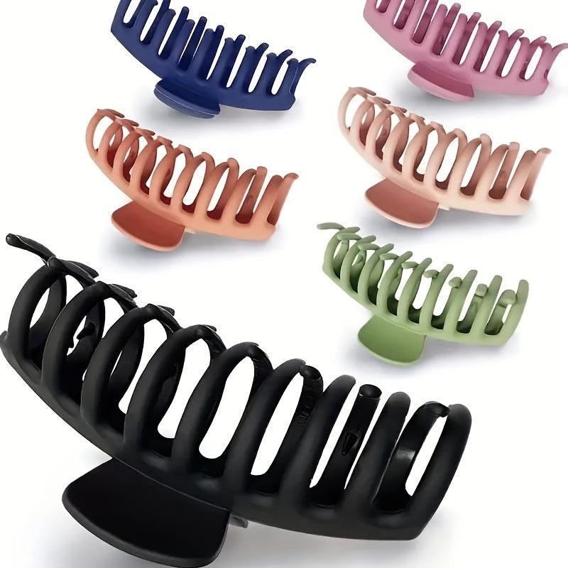 6pcs Large Hair Claw For Thick Curly Hair