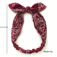 Boho Style Headband Cross Knotted Hair Band Stretchy Bandana