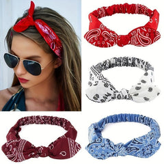 Boho Style Headband Cross Knotted Hair Band Stretchy Bandana