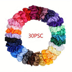 30pcs Soft Solid Hair Ties for Women Hair Accessories