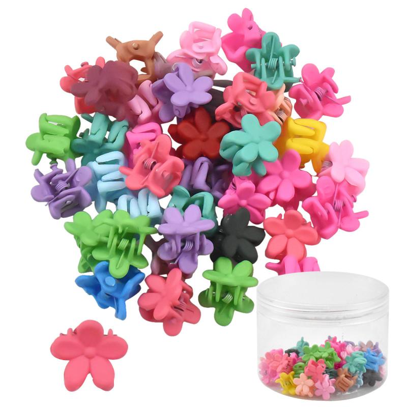 40pcs Mixed Hair Clips for Girls and Women with Plastic Round Box