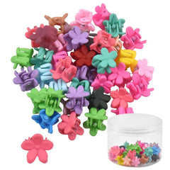 40pcs Mixed Hair Clips for Girls and Women with Plastic Round Box