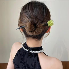 Antique Flower Hairpin for Thick Hair