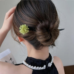 Antique Flower Hairpin for Thick Hair