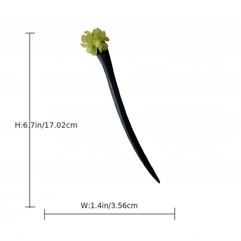 Antique Flower Hairpin for Thick Hair