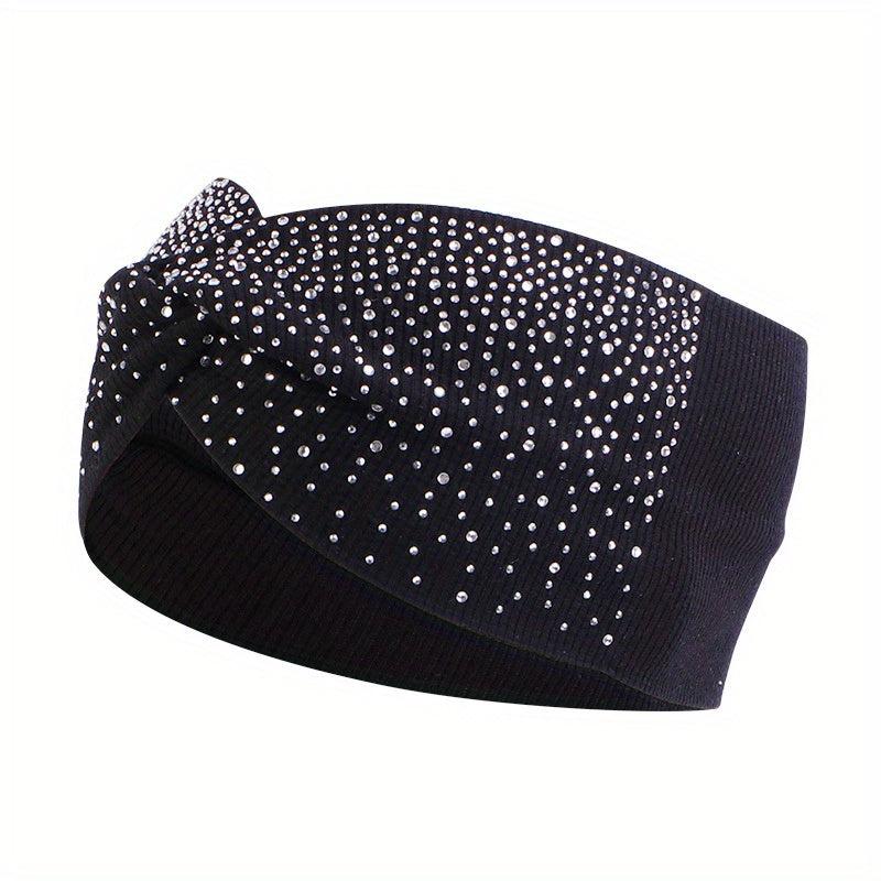 Boho Rhinestone Headband Cross Knot Hair Band Hair Accessories For Women