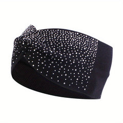 Boho Rhinestone Headband Cross Knot Hair Band Hair Accessories For Women