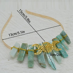 Crystal Quartz Crown Moon Natural Crystal Goddess Crown