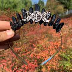 Crystal Quartz Crown Moon Natural Crystal Goddess Crown