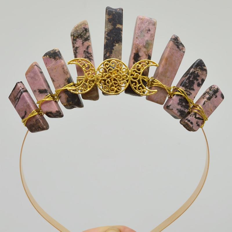 Crystal Quartz Crown Moon Natural Crystal Goddess Crown