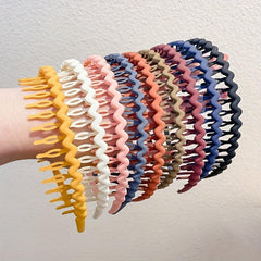 9pcs Women Teeth Headband For Skincare Face Washing Girls Sweet Headdress