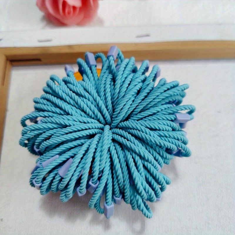 100pcs Colorful Hair Tie Elastic Nylon Hair Rope Braid Hair