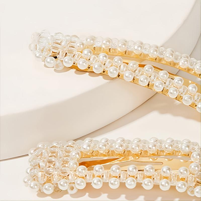2pcs Pearl Hair Clip Women's Hair Clip Hair Accessories