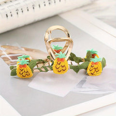 Cartoon Fruit Decor Hair Claw Sweet Ponytail Holder Hair Clip