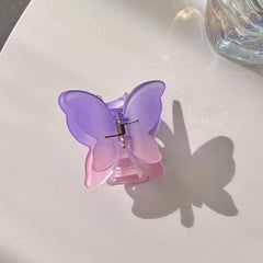1pc Women Hair Claw Clip Frosted Gradient Colour Barrett