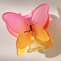 1pc Women Hair Claw Clip Frosted Gradient Colour Barrett