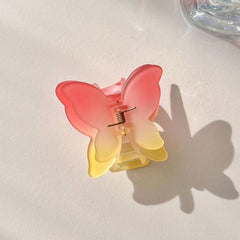 1pc Women Hair Claw Clip Frosted Gradient Colour Barrett