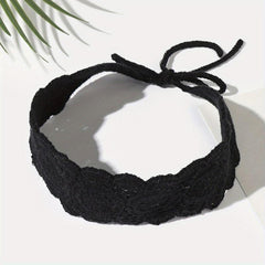 Boho Crochet Headband Adjustable Hair Band Knitted Headdress For Girls Women