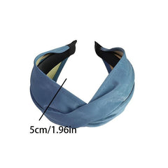 Vintage Solid Headband Wide Hair Band Women's Headdress Accessories