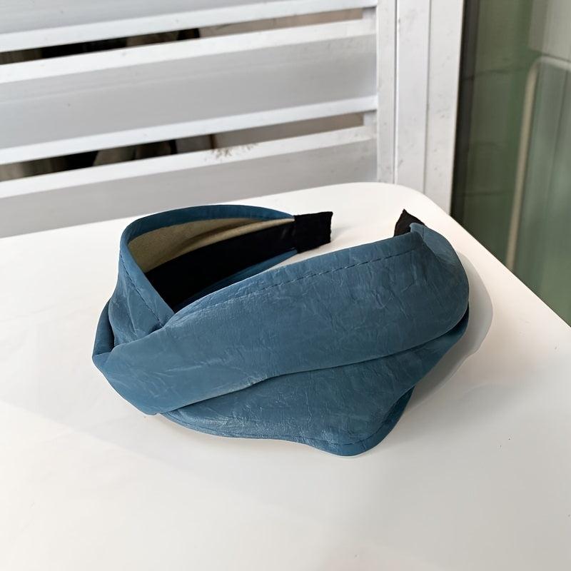 Vintage Solid Headband Wide Hair Band Women's Headdress Accessories