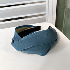 Vintage Solid Headband Wide Hair Band Women's Headdress Accessories