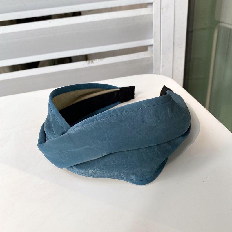 Vintage Solid Headband Wide Hair Band Women's Headdress Accessories