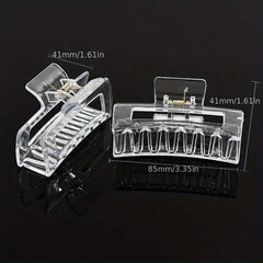 Transparent Hair Claw Clip Nonslip Shark Claw Ponytail Holder