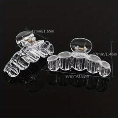 Transparent Hair Claw Clip Nonslip Shark Claw Ponytail Holder