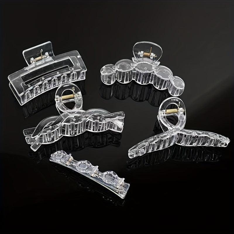 Transparent Hair Claw Clip Nonslip Shark Claw Ponytail Holder