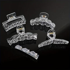 Transparent Hair Claw Clip Nonslip Shark Claw Ponytail Holder