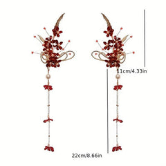 Pearl Tassel Flower Hair Clip Side Clip Hair Accessories