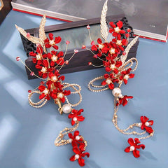 Pearl Tassel Flower Hair Clip Side Clip Hair Accessories