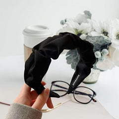 Retro Ruched Knotted Hairband for Summer Beach Travel