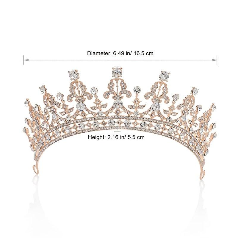 Crystal Tiara Crown With Comb for Women Girls - Bridal Wedding Prom Party