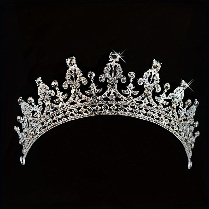Crystal Tiara Crown With Comb for Women Girls - Bridal Wedding Prom Party