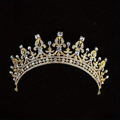 Crystal Tiara Crown With Comb for Women Girls - Bridal Wedding Prom Party