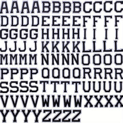 104pcs Iron on Letters/Number Patches for Hats Shoes Backpacks Jacket