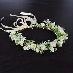 Boho Flower Wreath Headdress for Wedding Bride