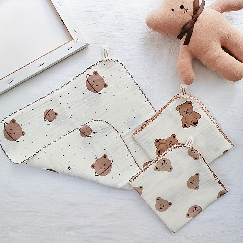 Animal Pattern Handkerchief Soft Face Towel Small Square Scarf Cartoon Hankies