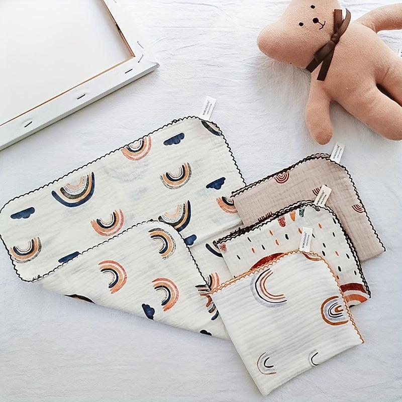 Animal Pattern Handkerchief Soft Face Towel Small Square Scarf Cartoon Hankies