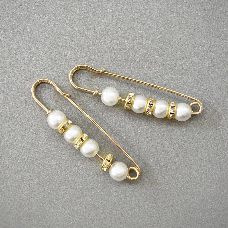 Metal Rhinestone Golden Brooch Pin Women's Accessories